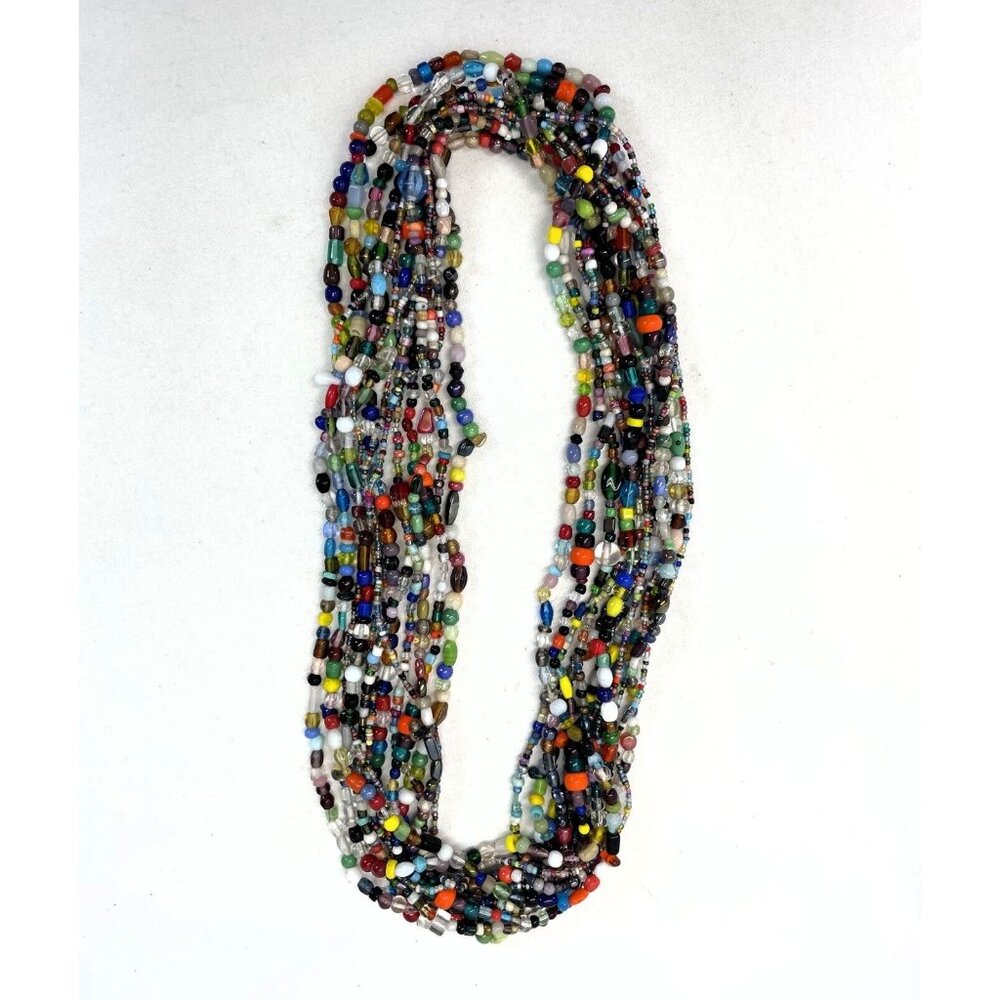 Glass Carnival Beads Necklaces New Orleans Mardi Gras Lot of 13